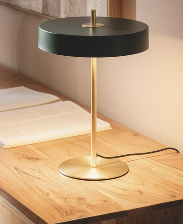 Metalowa Lampa Stołowa nocna 3,6W LED 3000K Korkor zielona - złota