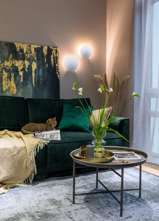 Minimalistyczna lampa ścienna, w kształcie koła K-5320 z serii PERO