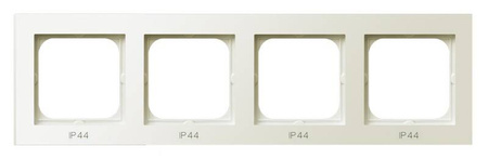 Ramka poczwórna do łączników IP-44 Sonata Ospel Ecru