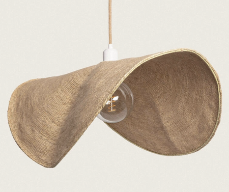 Naturalna Lampa Wisząca z Włókna Naturalnego Devmani-L 50cm Boho