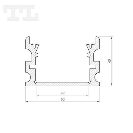 LED P24-2 Profil 1000 mm biały lakierowany (nr kat 8624210)