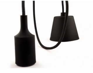 Zawiesie Oprawa Wisząca Silikonowa E27 czarna