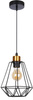 Lampa wisząca czarna + złoty druciany klosz Primo 31-06189
