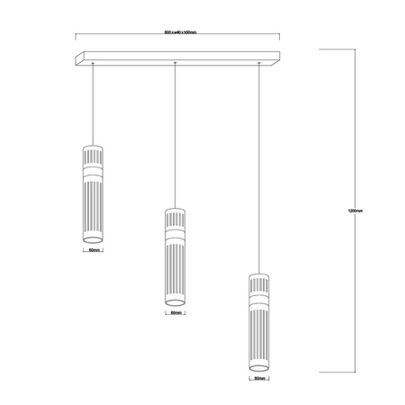 Lampa wisząca Ambiente 3 LED CCT grafitowa LP-1510/3L grafit