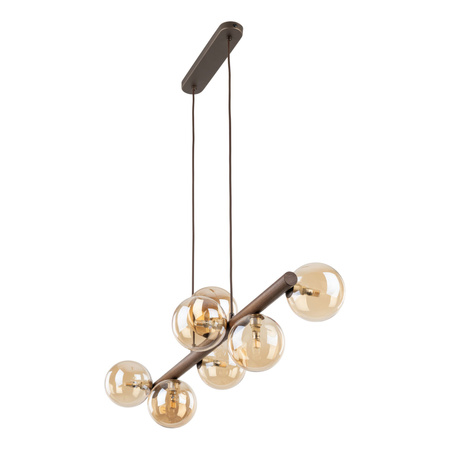 ESTERA WOOD ORZECH BURSZTYN LAMPA WISZĄCA 7XG9
