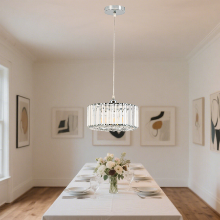 Light prestige Vetro wisząca okrągła chrom LP-2910/1P CH round