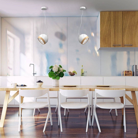 Lampa wisząca OVAL WHITE 1xE27
