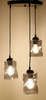 Lampa wisząca czarna/dymiona talerz 3xE27 Felis 33-00200