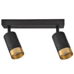 Lampa ścienno-sufitowa ARRAS 2 czarno-złota GU10
