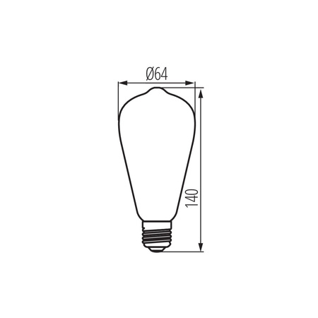 Żarówka dekoracyjna LED spirala E27 ST64 5W bardzo ciepła 1800K