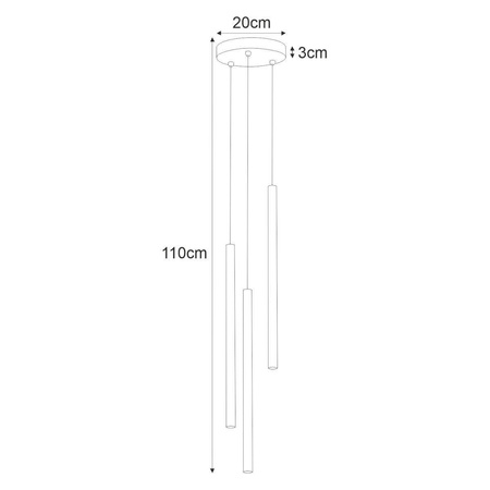 Potrójna lampa wisząca do stylowego salonu K-4862 z serii GELATO