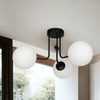 Lampa sufitowa Milano chrom 3xE14 mleczne kule