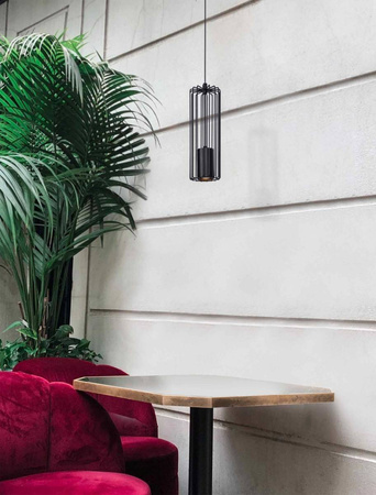 Pojedyncza lampa wisząca z drucianym kloszem K-4930 z serii FALCON