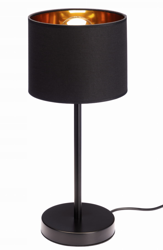 Lampka stołowa nocna 1xE27 czarny złoty