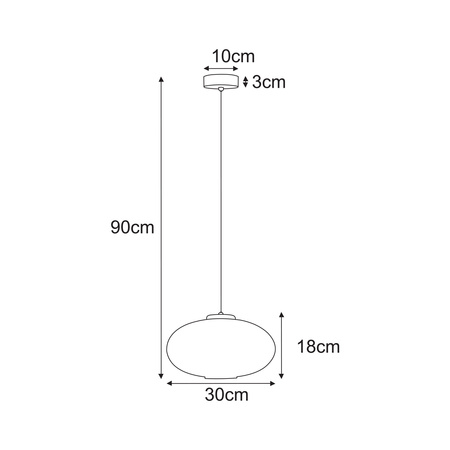 Lampa wisząca z transparentnym kloszem K-5676 z serii ARCO