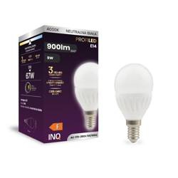 Żarówka LED G45 E14 PROFI 9W kulka 900lm 4000K ceramika INQ
