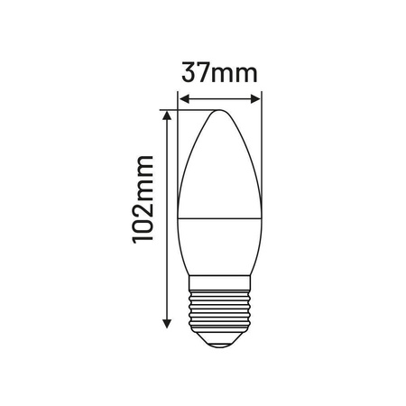 LED C37 E27  7W ŚWIECA 600lm 4000K INQ