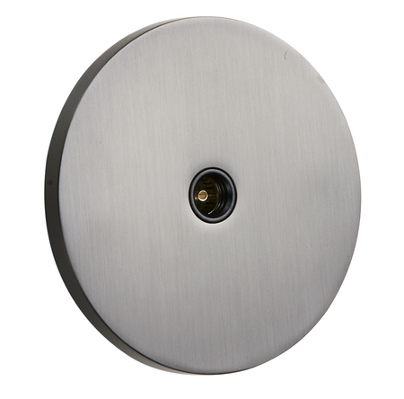 Gniazdo TV podtynkowe okrągłe metalowe TOGGLICA ROUND grafit szczotkowany