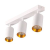 Lampa ścienno-sufitowa MARIBEL 3 GU10 biała + złote pierścienie