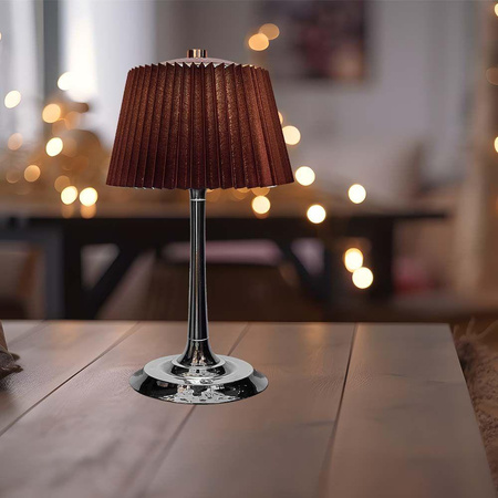 Lampka Biurkowa Nocna V-TAC 1,5W LED 28cm Ładowanie USB Ściemnianie Brąz 