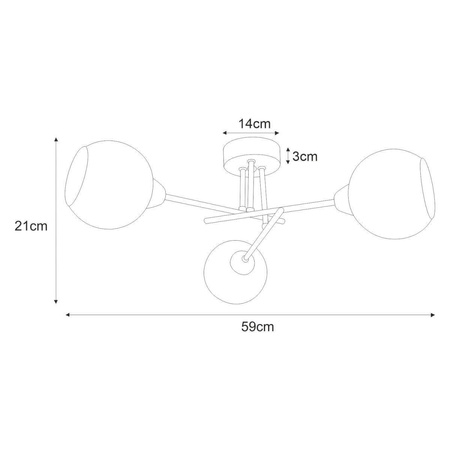 Lampa sufitowa K-JSL-1302/3 -FONS