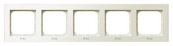 Ramka pięciokrotna do łączników IP-44 Sonata Ospel Ecru