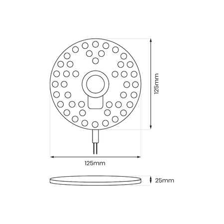 Wkład do plafonu Moduł Led FIX 12W 4000K Fi125