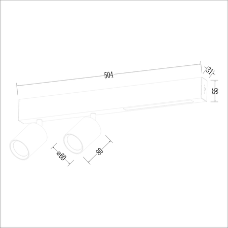 Lampa Sufitowa Magnet 9W+2xGU10 3000/4000K Biały
