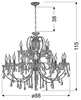 Lampa sufitowa OLIMP BLACK / CHROME 3xE27 60W