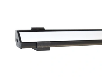 Profil do taśm LED kątowy czarny 1m zestaw z przesłoną