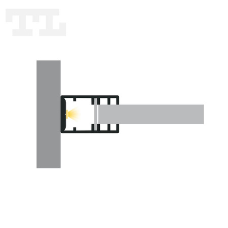 LED P10-4 Profil 1000 mm grafitowy lakierowany RAL 7016 (nr kat 86104017016)
