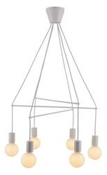 Lampa wisząca biała matowa 6xE27 dwuobwodowa Alto Candellux 36-70920