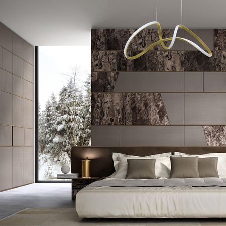 Lampa wisząca TESORO GOLD 48W LED złota