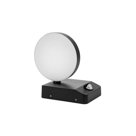 Projektor Oprawa Elewacyjna V-TAC 17W LED Czujnik Ruchu Okrągła Czarna IP65 VT-11020S 3000K 2520lm