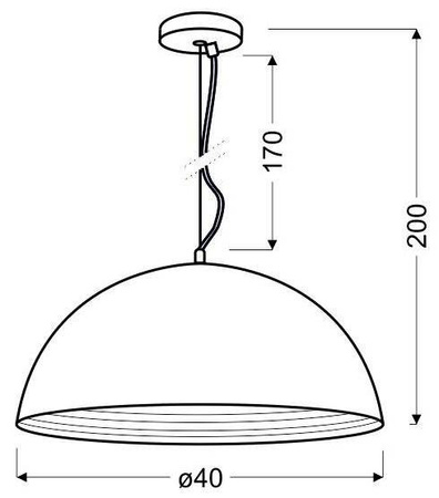 Lampa wisząca chrom metalowa 40cm Dorada 31-26378
