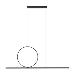 Nowodvorski Lampa wisząca LINEO LED 39W ciepła 3000K 1500lm wys.140cm dług.115cm | Czarny 11879