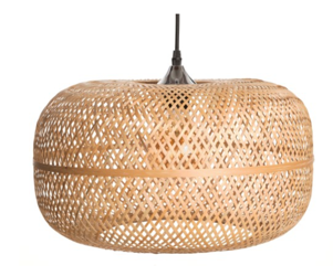 Bambusowa Lampa wisząca pleciona E27 naturalna Boho 40cm