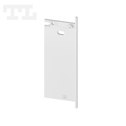 Zaślepka aluminiowa biała P26-2 LEWE z otworem (wkręty w komplecie) (nr kat 7726213)