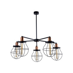 Nowodvorski Lampa sufitowa metalowa czarna miedź MANUFACTURE