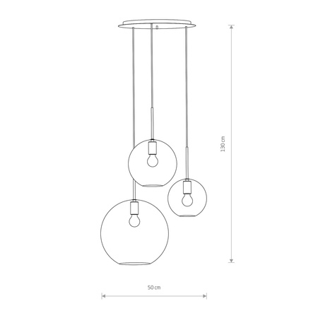 Nowodvorski Lampa wisząca szklane kule SPHERE 