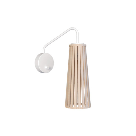 Nowodvorski Kinkiet regulowany biały drewno DOVER