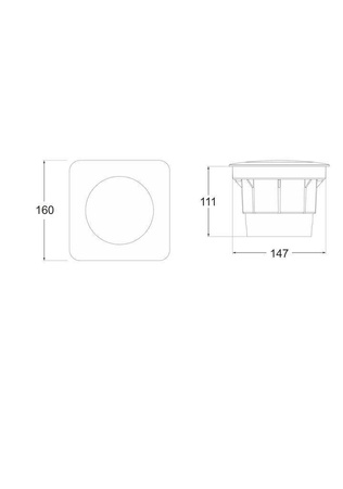 Oprawa CECI 160-SQ czarny X GX53 7W 3000K