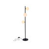 Lampa podłogowa czarny + złoty Kama 53-01238