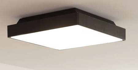 Plafon lampa sufitowa JULIUS  2xE27 kwadrat IP65 czarny 40cm