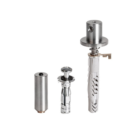 Kluś Zestaw mocowań PUSZ-MR-1, srebrny, stal nierdzewna, aluminium