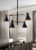 Lampa sufitowa czarno-złota mat regulowana 4x40W Less Candellux 34-72689