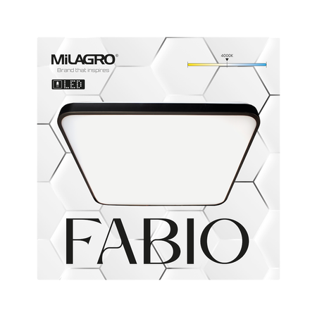 Plafon czarny FABIO BLACK 23W 4000K neutralna barwa