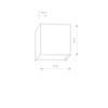 Nowodvorski Kinkiet srebrny CUBE 
