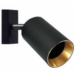 Lampa ścienno-sufitowa MARIBEL 1 GU10 czarno-złota + czarny pierścień