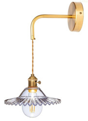 Kinkiet metalowy szklana Balerina przezroczysta